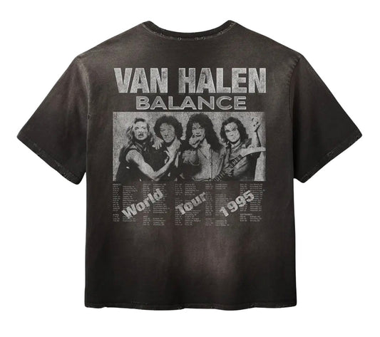 Gold+Vintage Gallery Raspberry Hills Balance Van Halen Black Tee